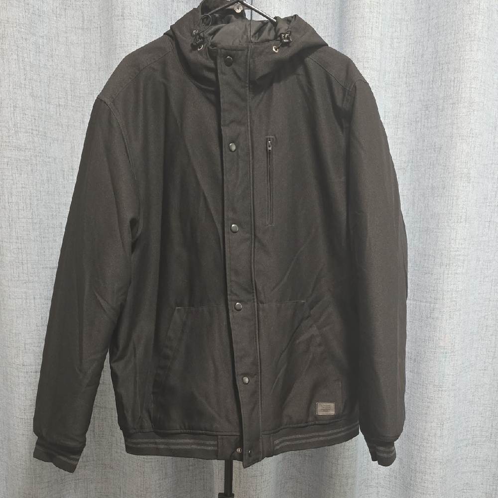 Vans Men's  Performance‎ Jacket  Hooded Black With Quilted Lining Size XL